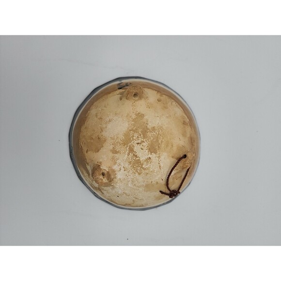 Talavera Pottery Tri Footed Wall Bowl Sunflower Mexican Pottery Scalloped Edge - Picture 6 of 12